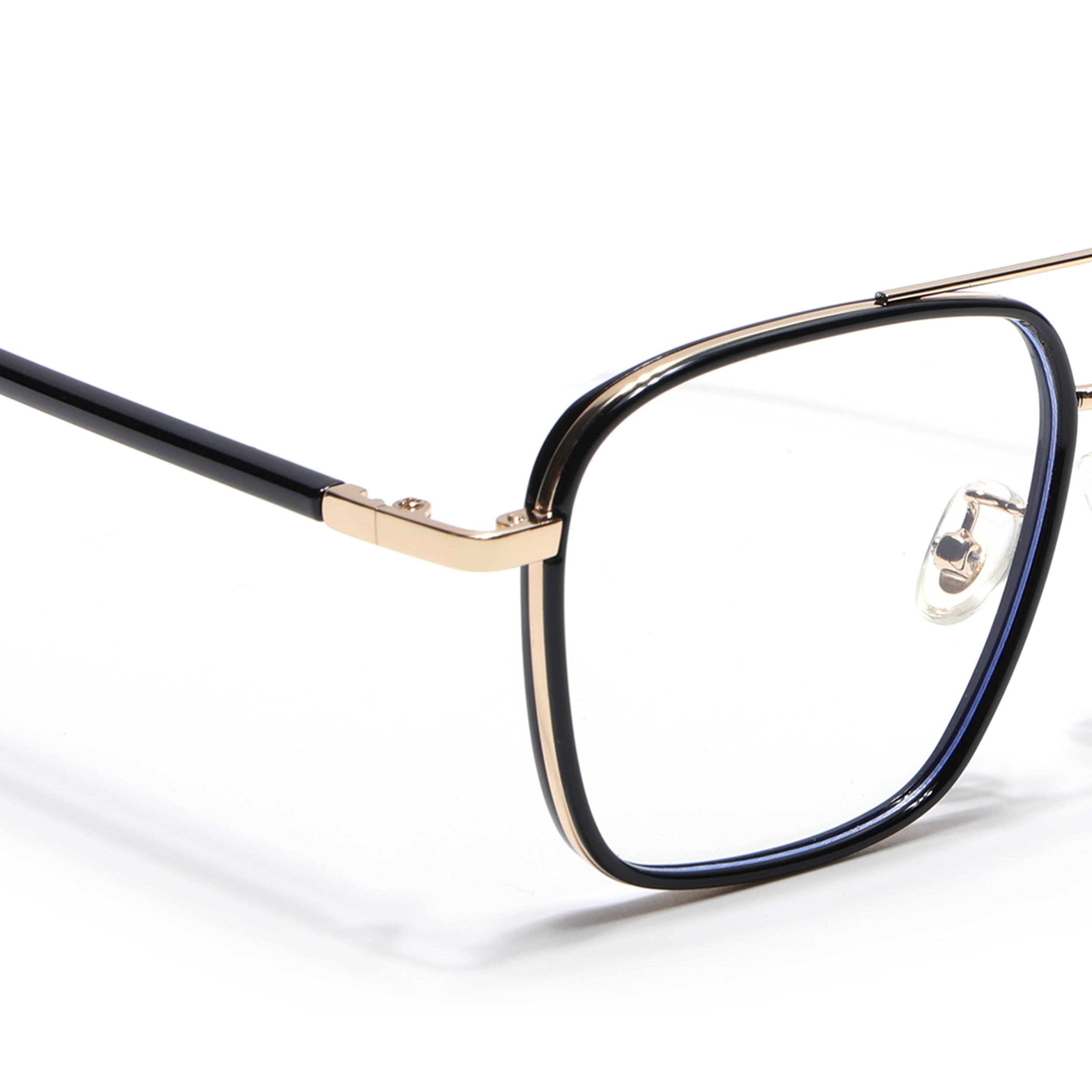 Voyage Maverick Golden & Black Wayfarer Eyeglasses for Men & Women (9686MG5105-C1)