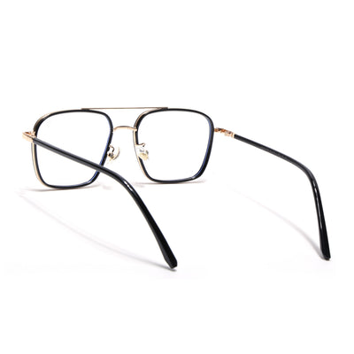 Voyage Maverick Golden & Black Wayfarer Eyeglasses for Men & Women (9686MG5105-C1)