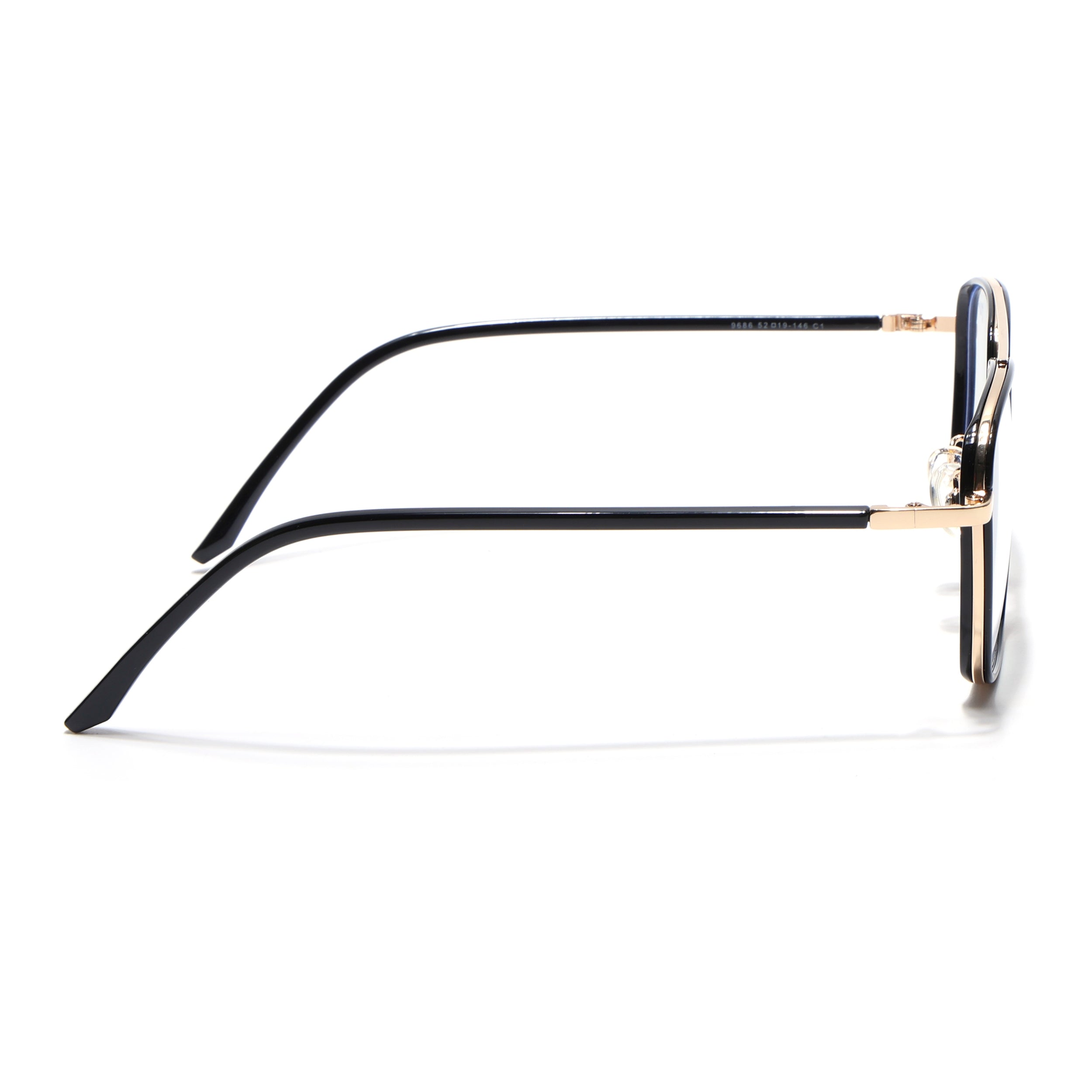 Voyage Maverick Golden & Black Wayfarer Eyeglasses for Men & Women (9686MG5105-C1)