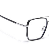 Voyage Maverick Black & Silver Wayfarer Eyeglasses for Men & Women (9688MG5114-C2)