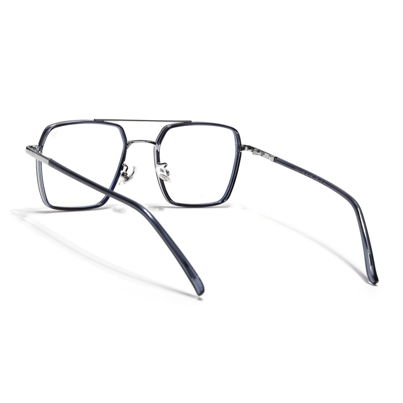 Voyage Maverick Blue & Silver Wayfarer Eyeglasses for Men & Women (9688MG5117-C5)