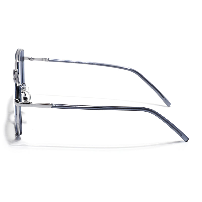 Voyage Maverick Blue & Silver Wayfarer Eyeglasses for Men & Women (9688MG5117-C5)