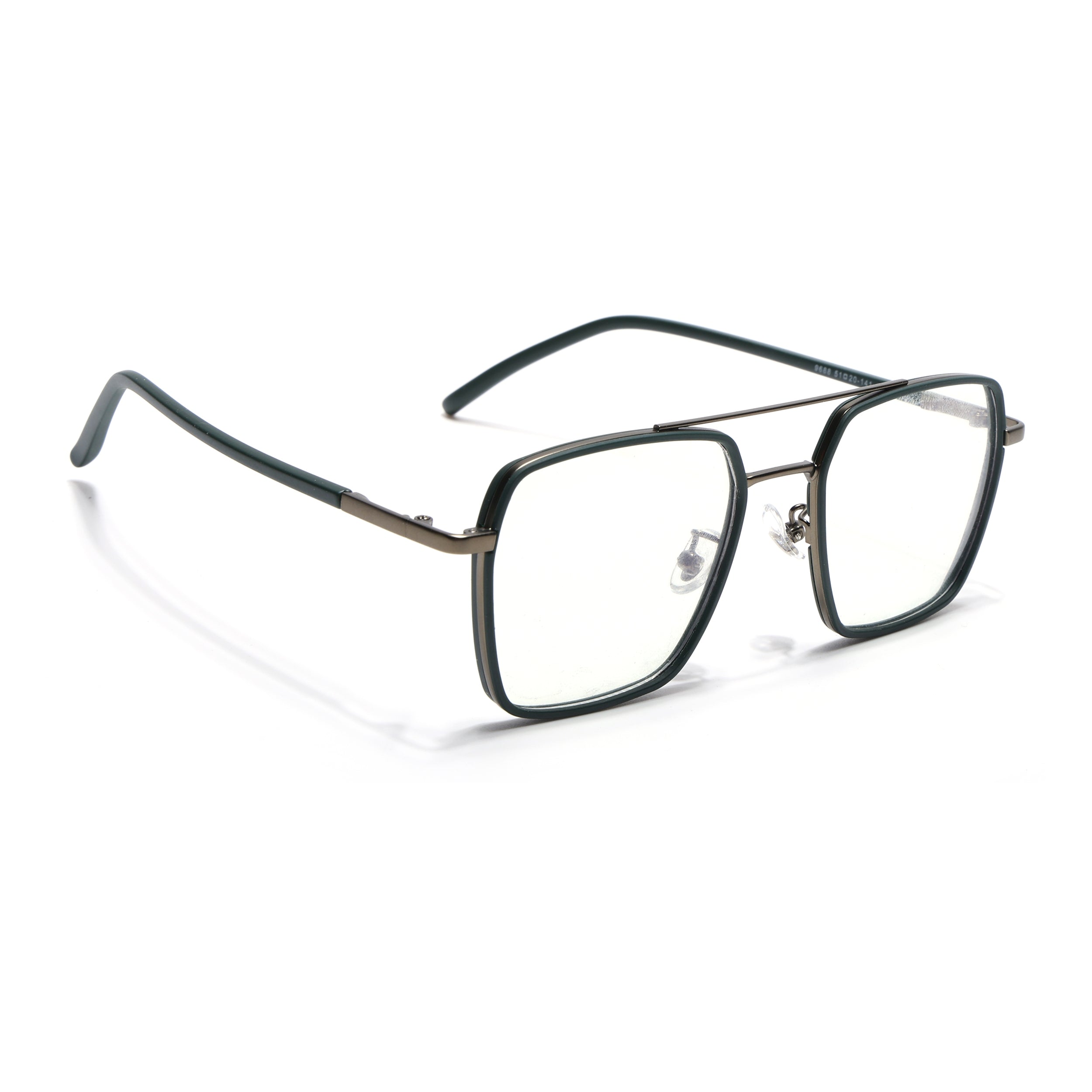 Voyage Maverick Green & Grey Wayfarer Eyeglasses for Men & Women (9688MG5118-C6)