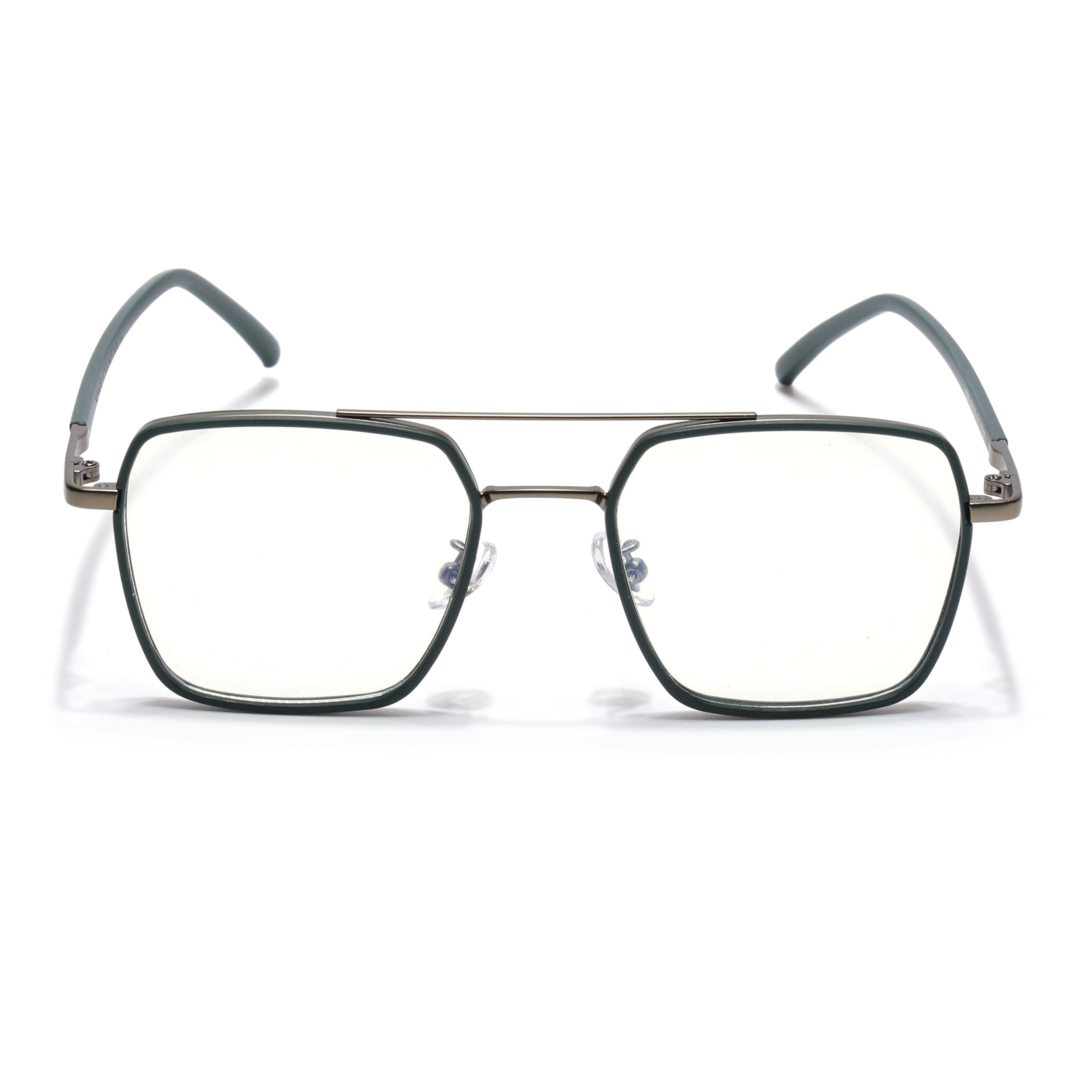 Voyage Maverick Green & Grey Wayfarer Eyeglasses for Men & Women (9688MG5118-C6)