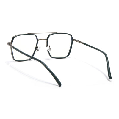 Voyage Maverick Green & Grey Wayfarer Eyeglasses for Men & Women (9688MG5118-C6)