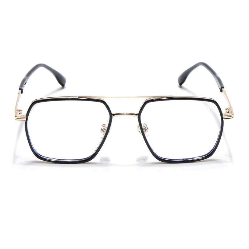 Voyage Black & Golden Wayfarer Eyeglasses for Men & Women (9694MG5119-C1)