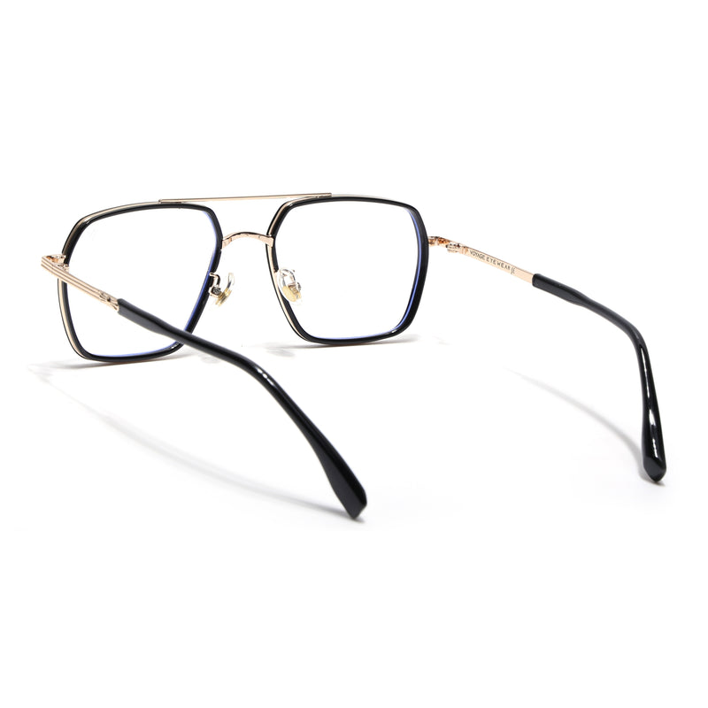 Voyage Black & Golden Wayfarer Eyeglasses for Men & Women (9694MG5119-C1)