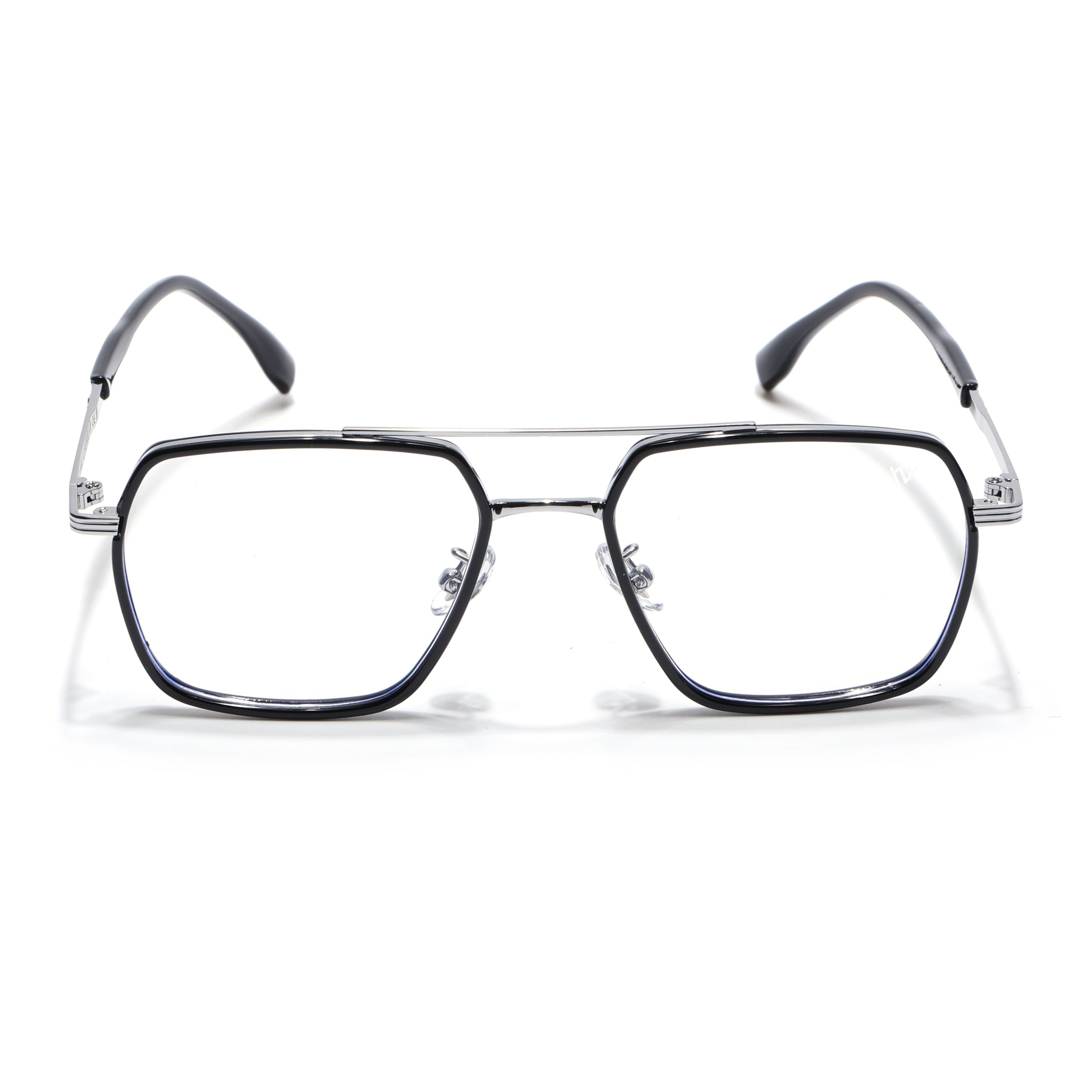 Voyage Black & Silver Wayfarer Eyeglasses for Men & Women (9694MG5120-C2)