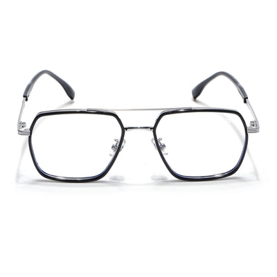 Voyage Black & Silver Wayfarer Eyeglasses for Men & Women (9694MG5120-C2)