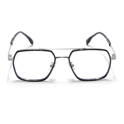 Voyage Black & Silver Wayfarer Eyeglasses for Men & Women (9694MG5120-C2)