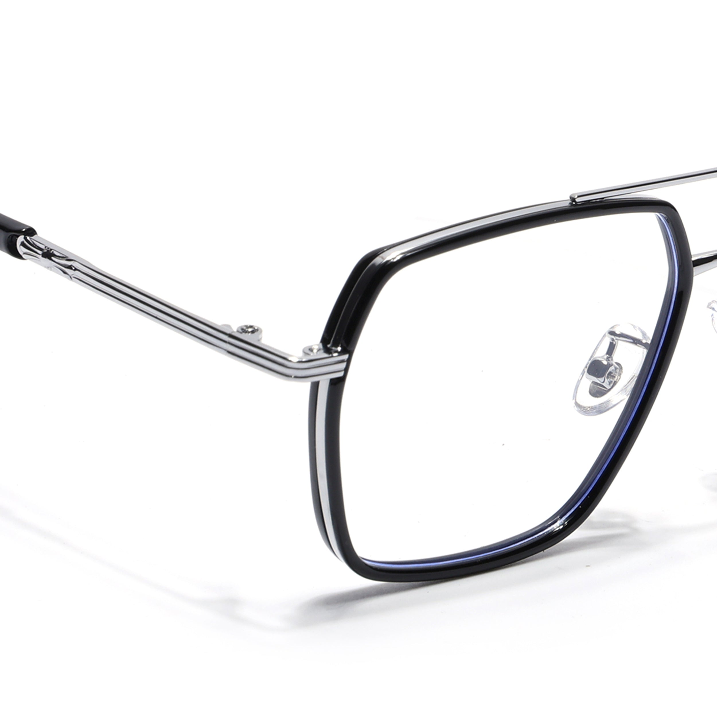 Voyage Black & Silver Wayfarer Eyeglasses for Men & Women (9694MG5120-C2)