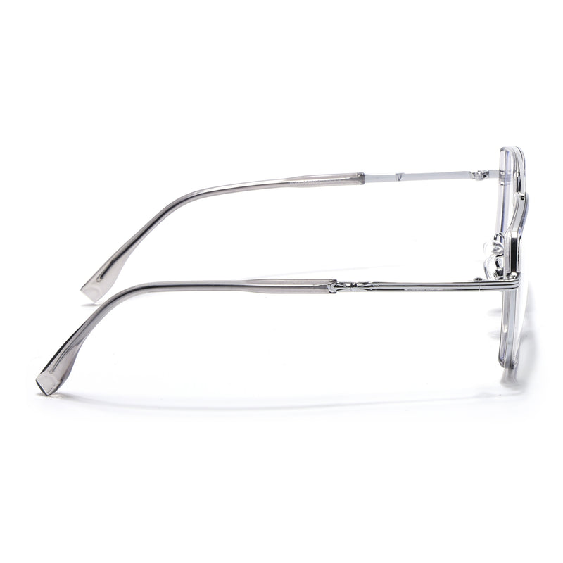Voyage Grey & Silver Wayfarer Eyeglasses for Men & Women (9694MG5121-C3)