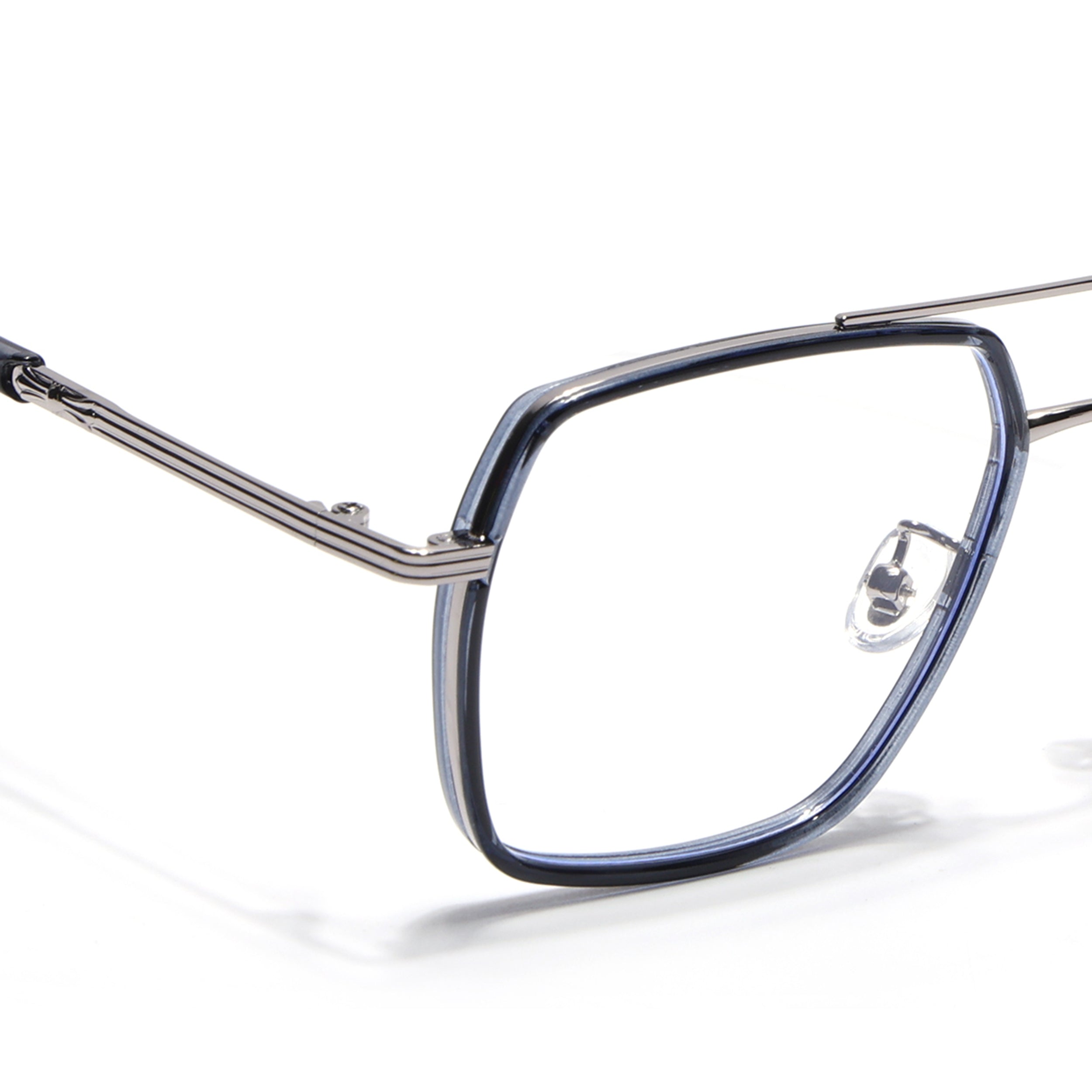 Voyage Blue & Silver Wayfarer Eyeglasses for Men & Women (9694MG5122-C4)