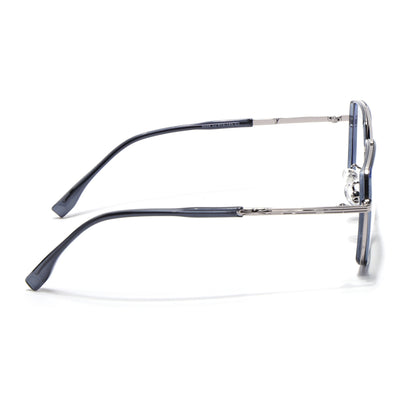 Voyage Blue & Silver Wayfarer Eyeglasses for Men & Women (9694MG5122-C4)