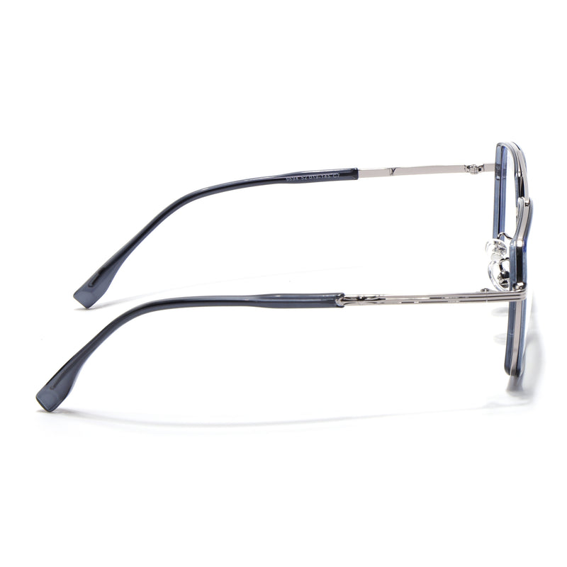 Voyage Blue & Silver Wayfarer Eyeglasses for Men & Women (9694MG5122-C4)