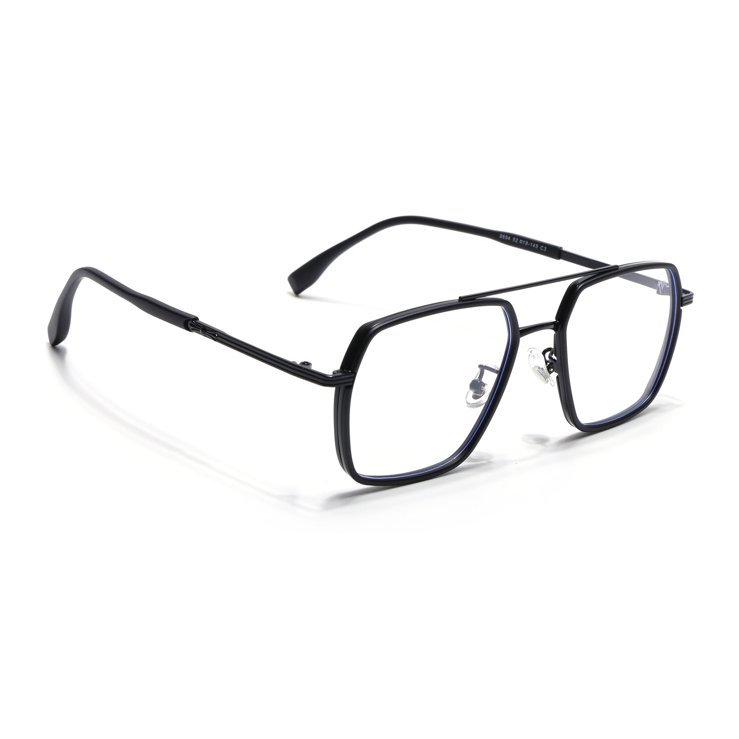 Voyage Black Wayfarer Eyeglasses for Men & Women (9694MG5123-C5)