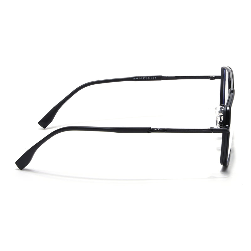 Voyage Black Wayfarer Eyeglasses for Men & Women (9694MG5123-C5)