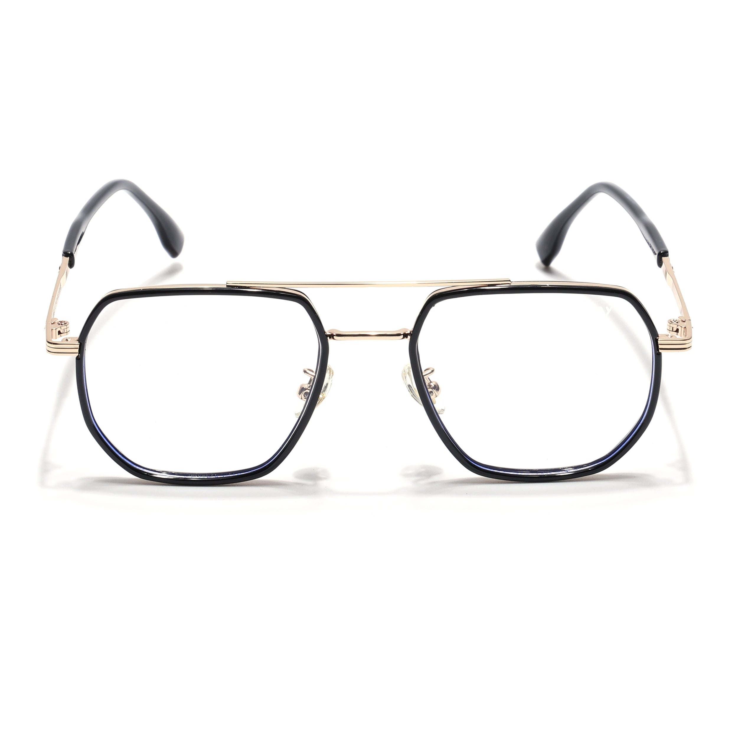 Voyage Black & Golden Wayfarer Eyeglasses for Men & Women (9695MG5124-C1)