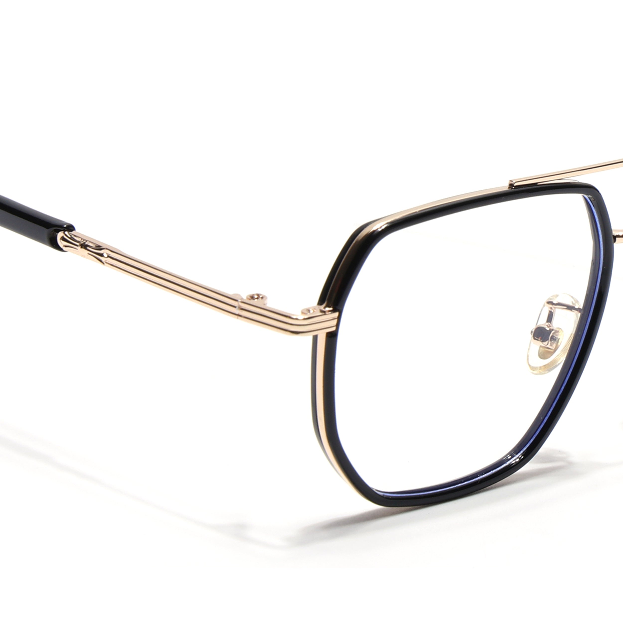 Voyage Black & Golden Wayfarer Eyeglasses for Men & Women (9695MG5124-C1)