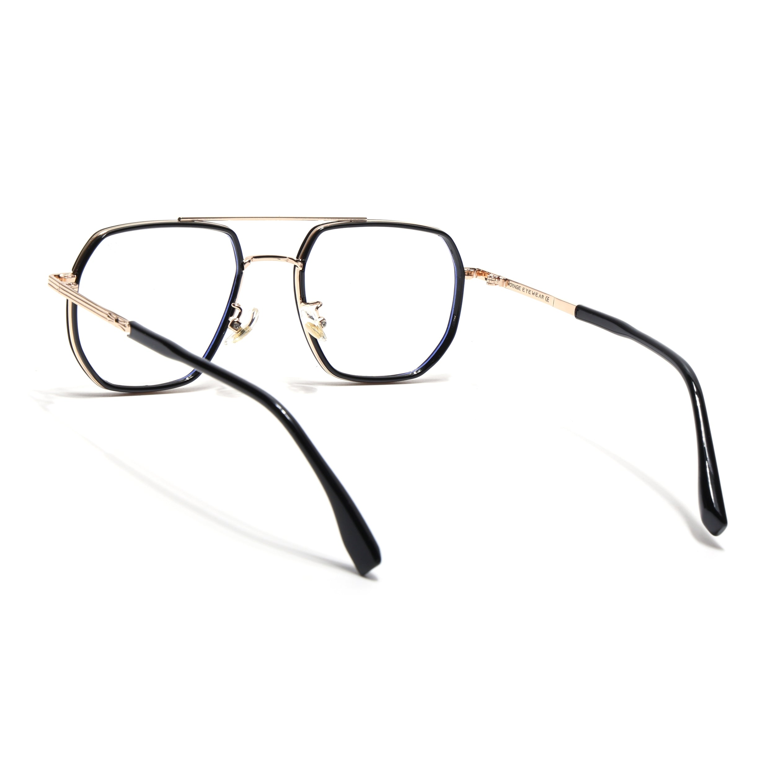 Voyage Black & Golden Wayfarer Eyeglasses for Men & Women (9695MG5124-C1)