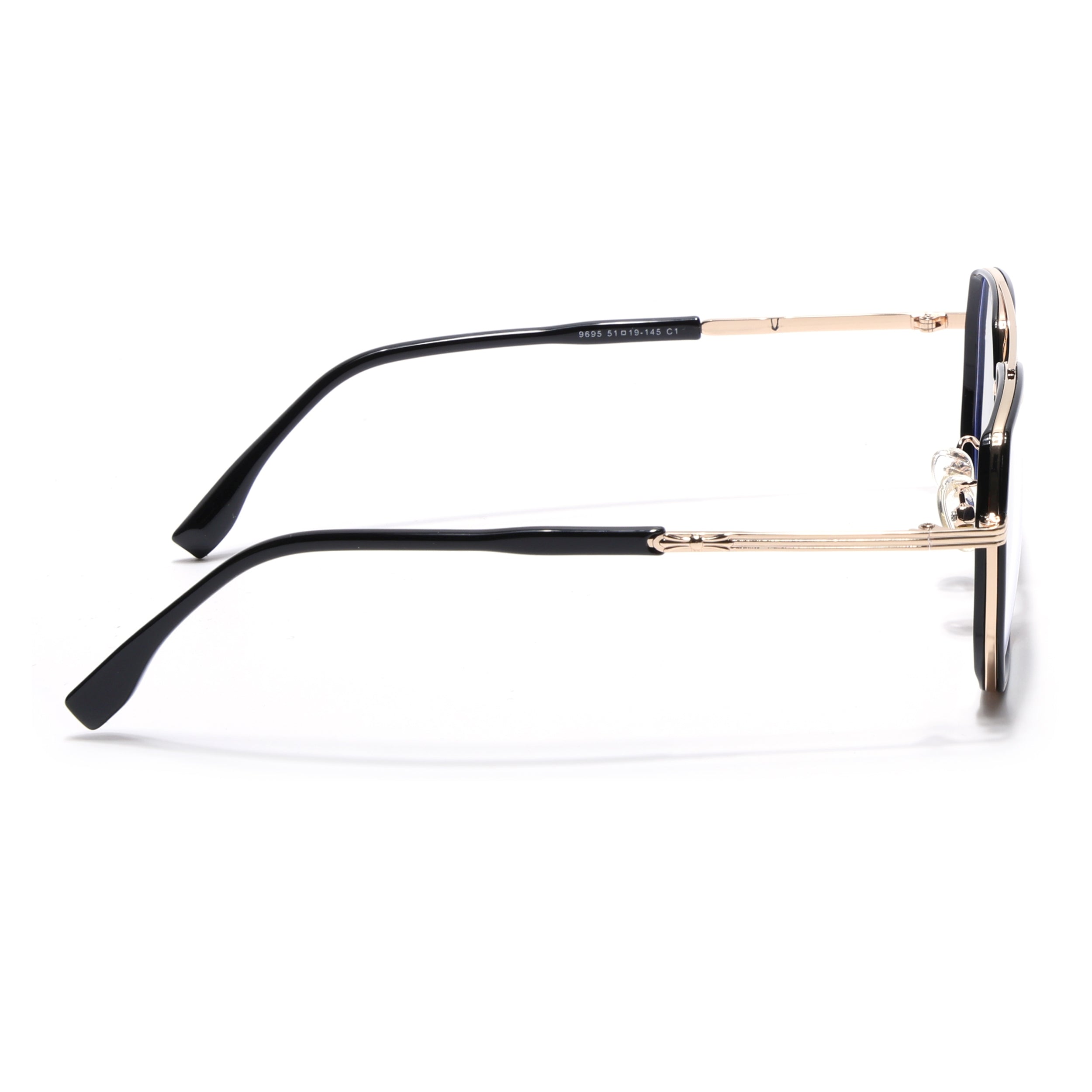 Voyage Black & Golden Wayfarer Eyeglasses for Men & Women (9695MG5124-C1)