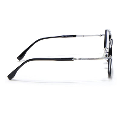 Voyage Black & Silver Wayfarer Eyeglasses for Men & Women (9695MG5125-C2)