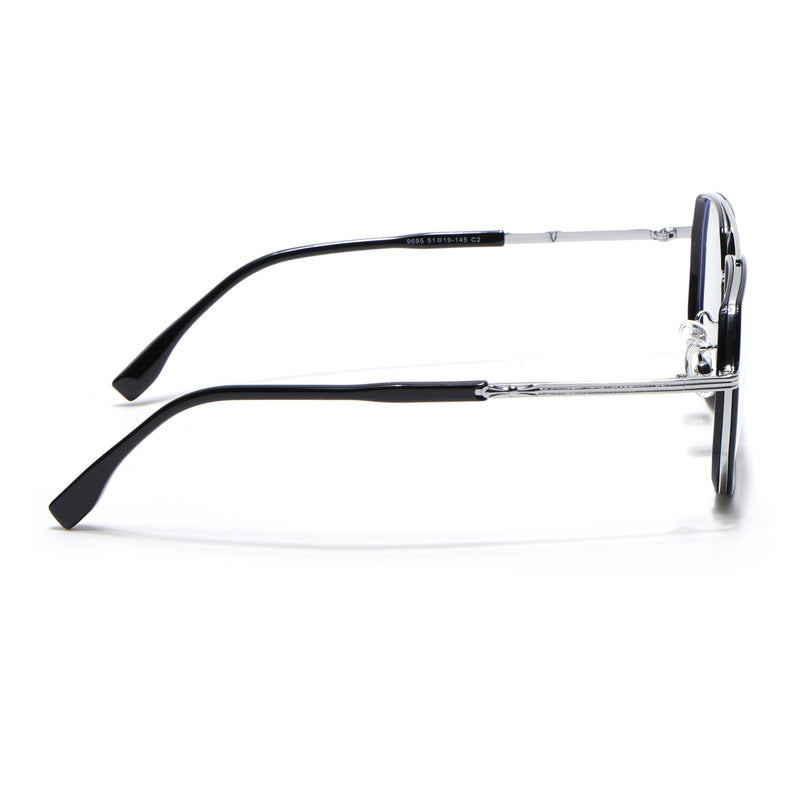 Voyage Black & Silver Wayfarer Eyeglasses for Men & Women (9695MG5125-C2)