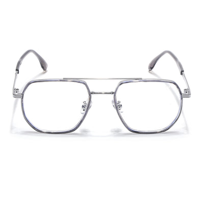 Voyage Grey & Silver Wayfarer Eyeglasses for Men & Women (9695MG5126-C3)