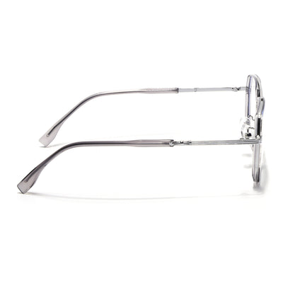 Voyage Grey & Silver Wayfarer Eyeglasses for Men & Women (9695MG5126-C3)
