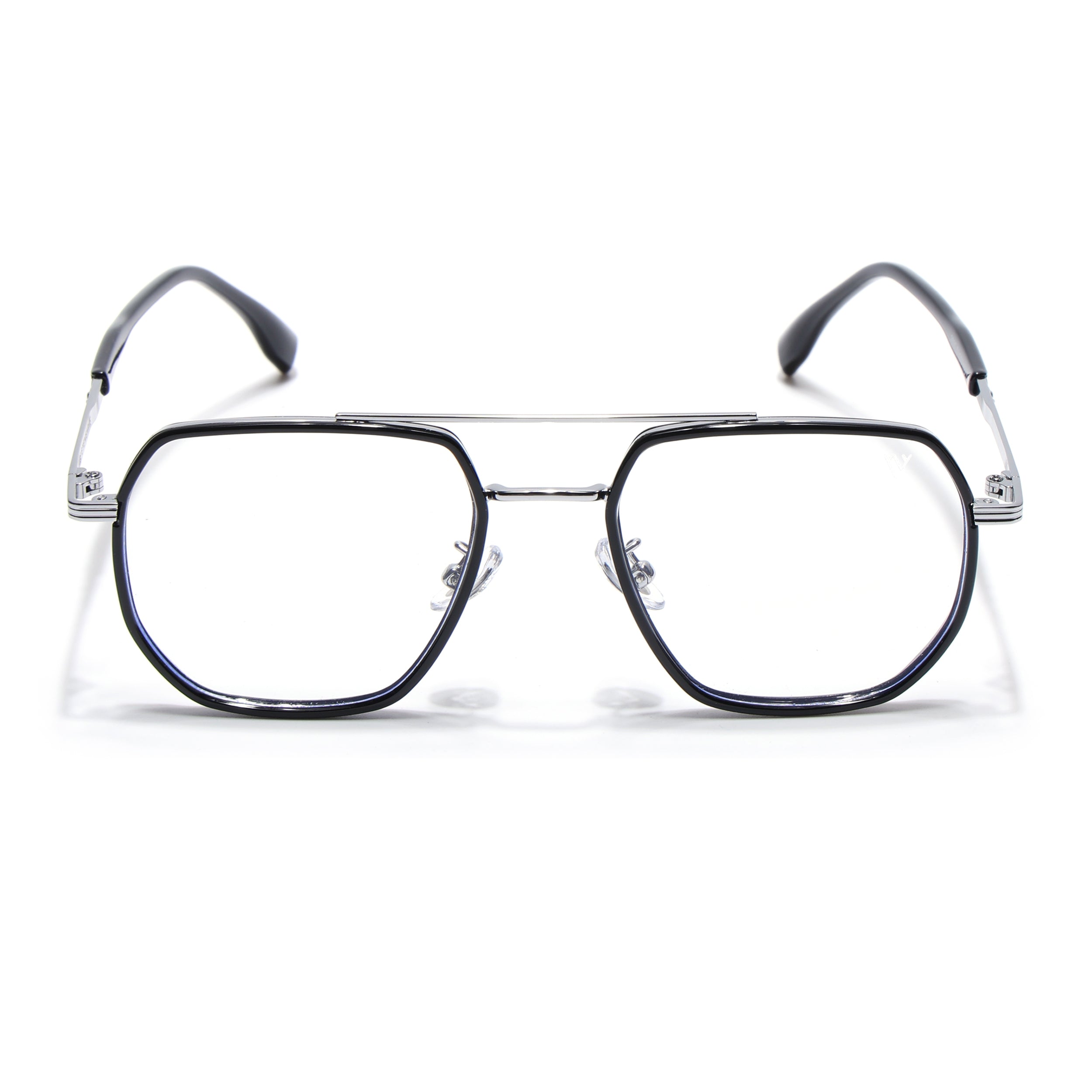 Voyage Blue & Silver Wayfarer Eyeglasses for Men & Women (9695MG5127-C4)