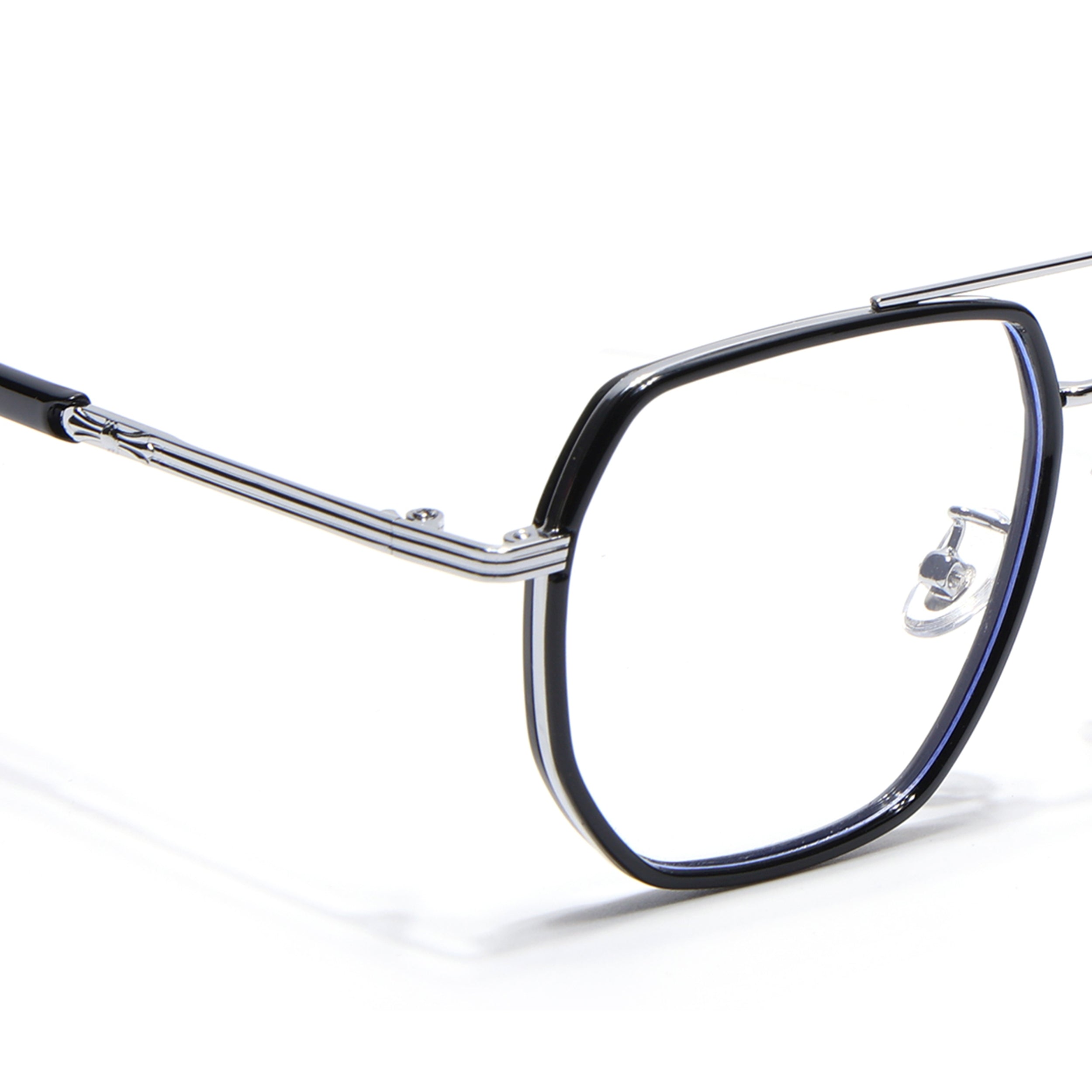 Voyage Blue & Silver Wayfarer Eyeglasses for Men & Women (9695MG5127-C4)