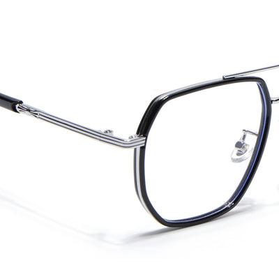 Voyage Blue & Silver Wayfarer Eyeglasses for Men & Women (9695MG5127-C4)