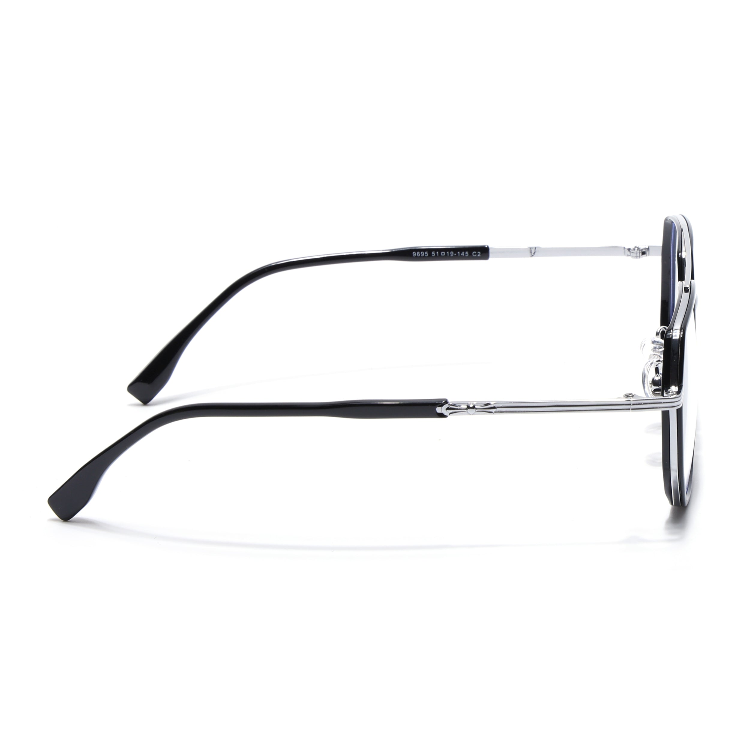 Voyage Blue & Silver Wayfarer Eyeglasses for Men & Women (9695MG5127-C4)