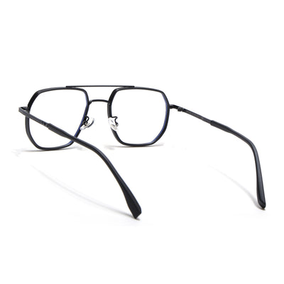 Voyage Black Wayfarer Eyeglasses for Men & Women (9695MG5128-C5)