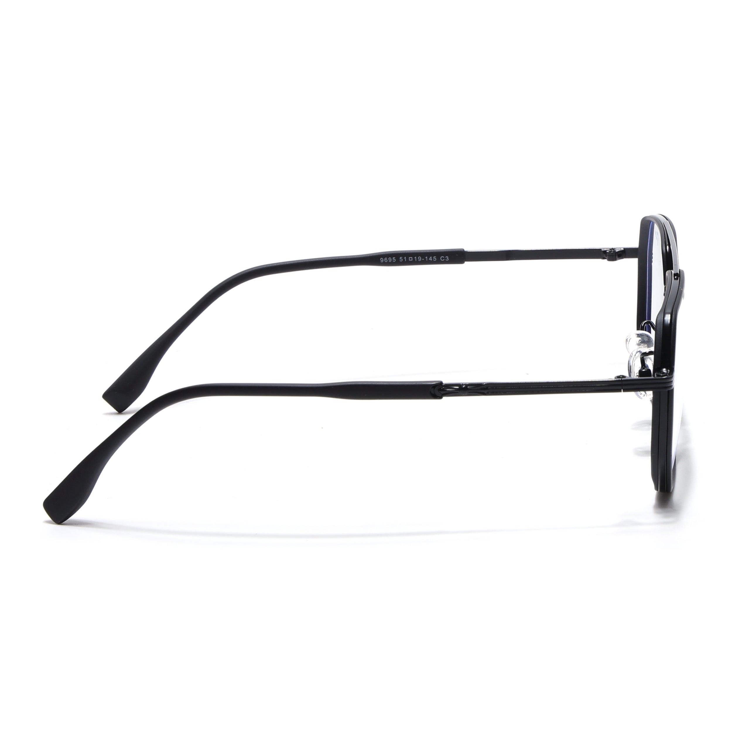 Voyage Black Wayfarer Eyeglasses for Men & Women (9695MG5128-C5)