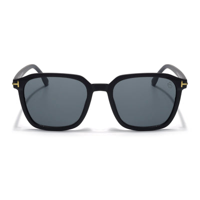 Eyejack Black Square Sunglasses for Men & Women (97109CL1062)