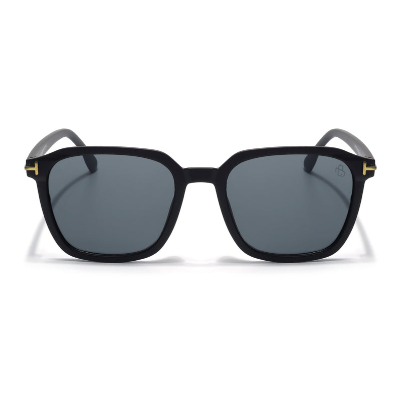 Eyejack Black Square Sunglasses for Men & Women (97109CL1062)
