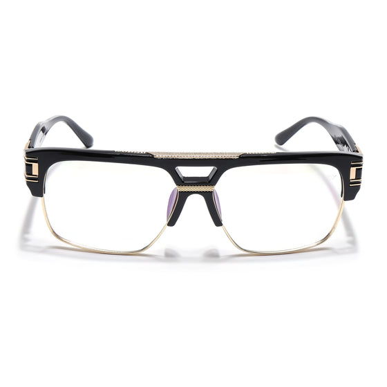 Voyage Parkar Black & Golden Wayfarer Eyeglasses for Men & Women (97123MG5246-C1)