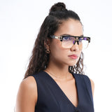 Voyage Parkar Black & Golden Wayfarer Eyeglasses for Men & Women (97123MG5246-C1)