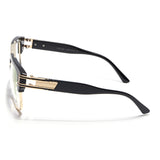 Voyage Parkar Black & Golden Wayfarer Eyeglasses for Men & Women (97123MG5246-C1)