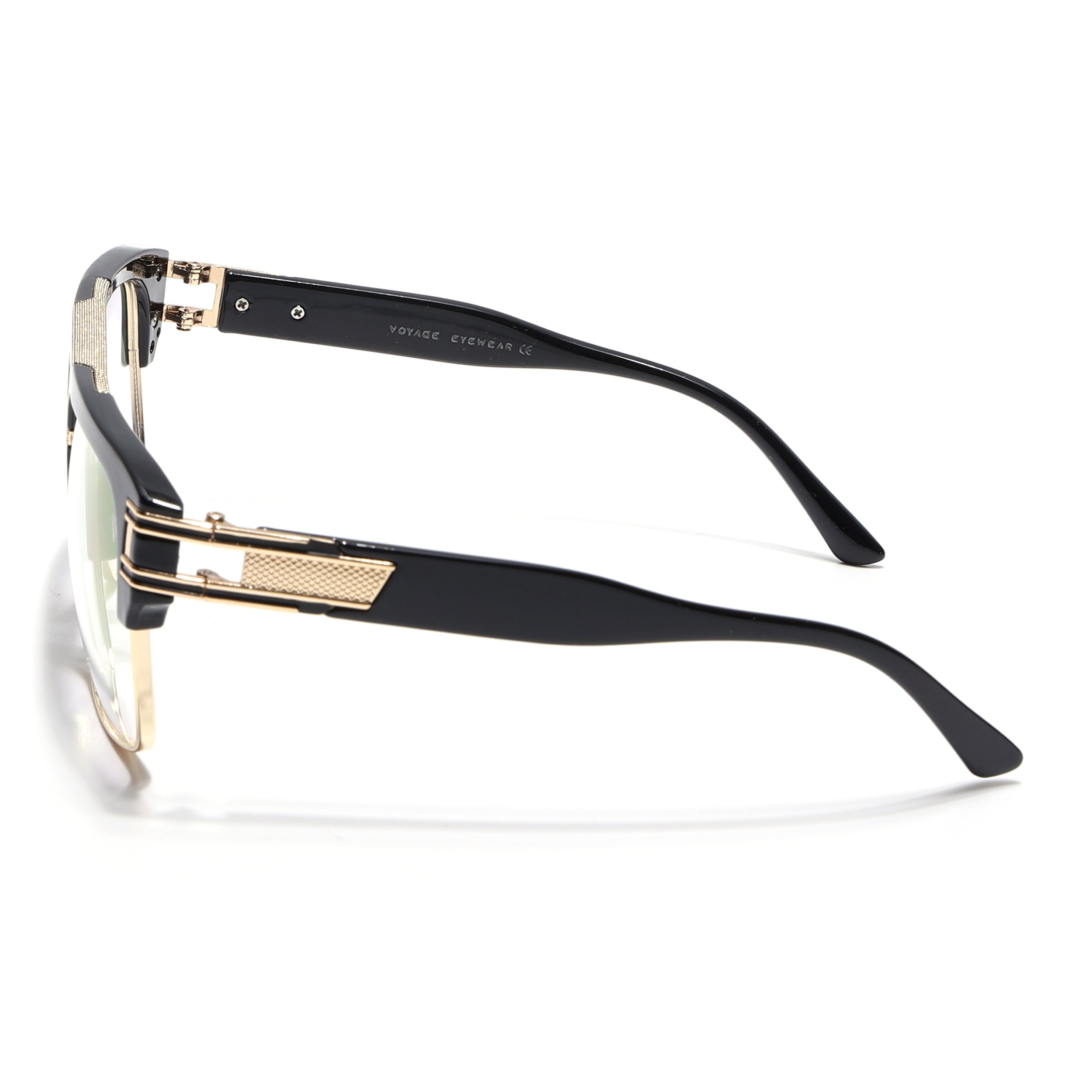 Voyage Parkar Black & Golden Wayfarer Eyeglasses for Men & Women (97123MG5246-C1)