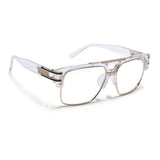 Voyage Parkar Transparent & Golden Wayfarer Eyeglasses for Men & Women (97123MG5247-C2)