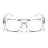Voyage Parkar Transparent & Golden Wayfarer Eyeglasses for Men & Women (97123MG5247-C2)
