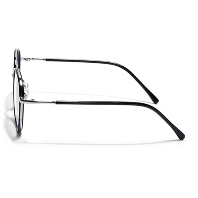 Voyage Black & Silver Wayfarer Eyeglasses for Men & Women (9714MG5130-C2)