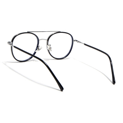 Voyage Black & Silver Wayfarer Eyeglasses for Men & Women (9714MG5130-C2)