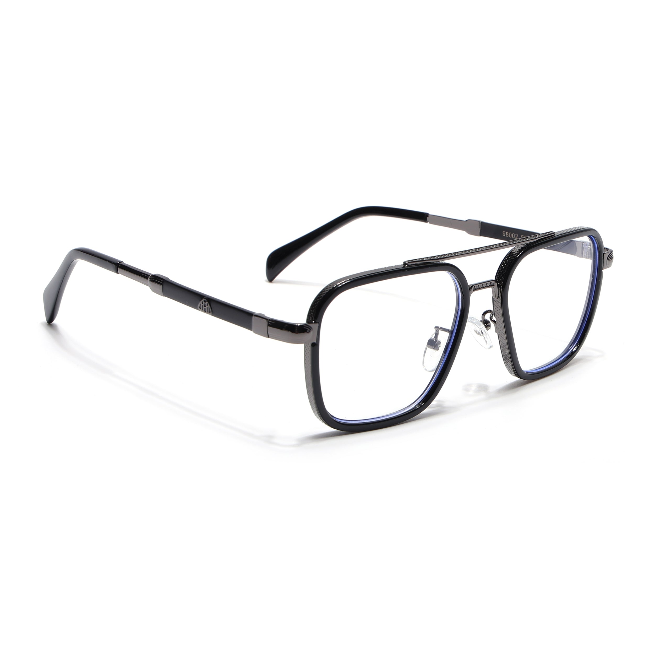 Voyage Black & Grey Wayfarer Eyeglasses for Men & Women (98002MG5271-C1)