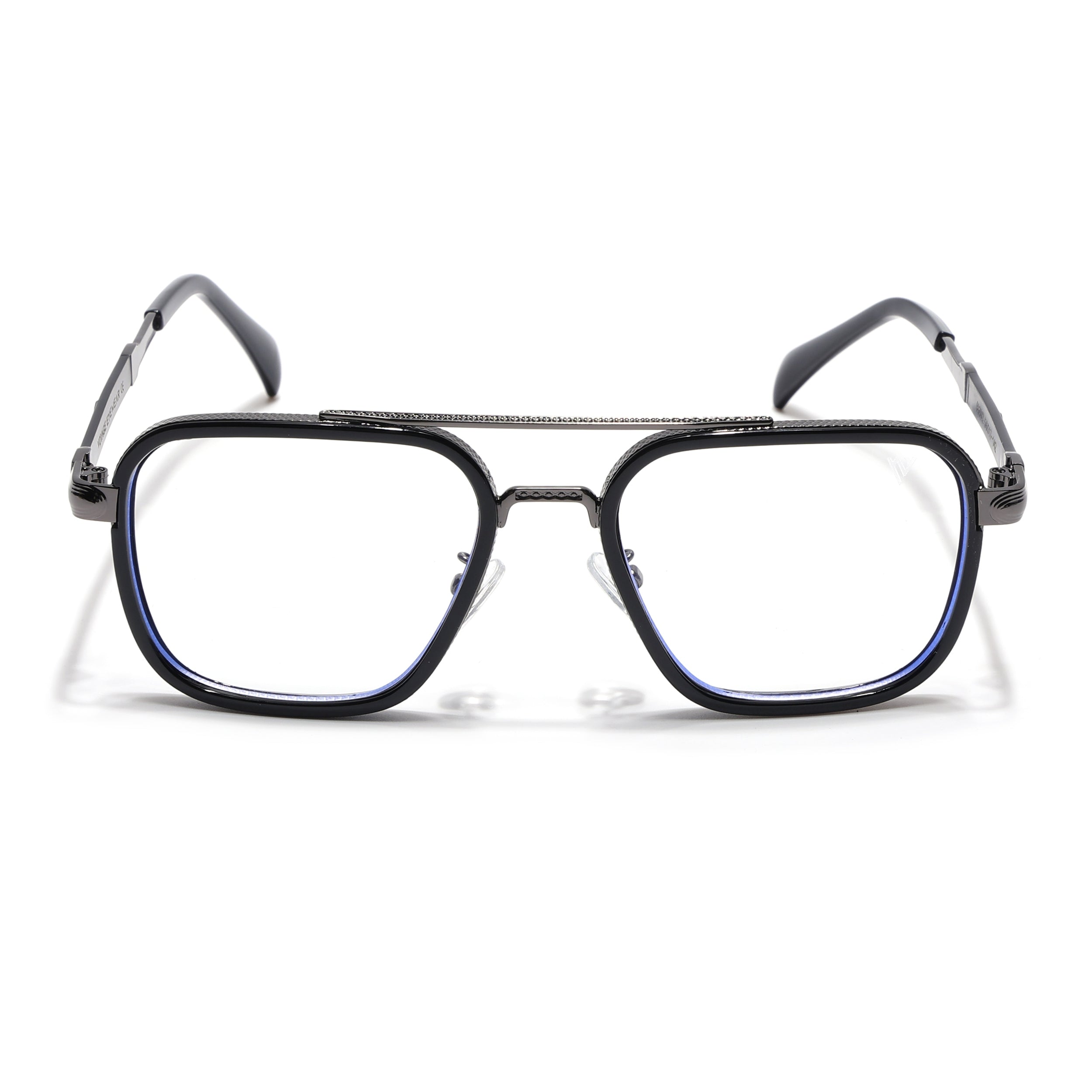 Voyage Black & Grey Wayfarer Eyeglasses for Men & Women (98002MG5271-C1)