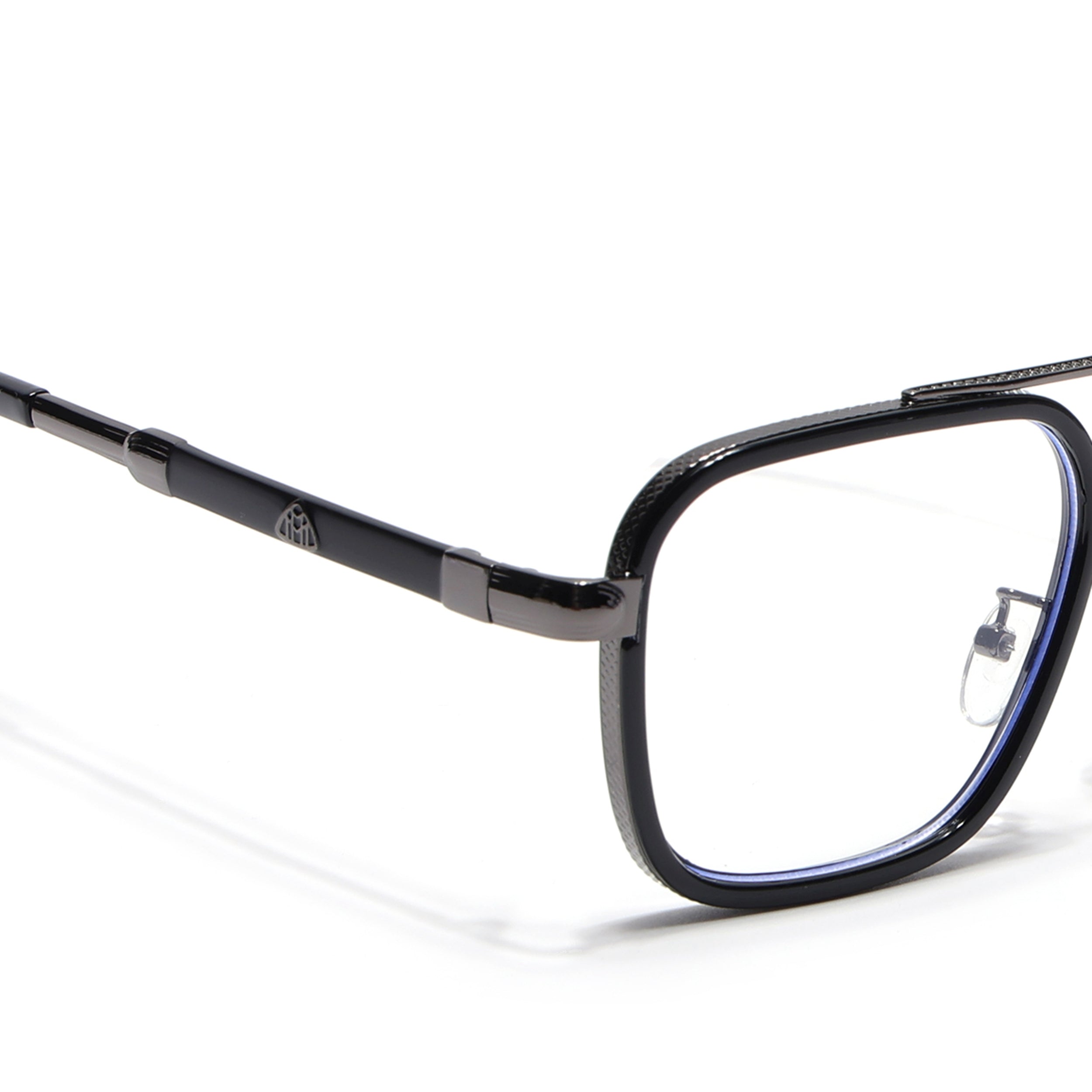 Voyage Black & Grey Wayfarer Eyeglasses for Men & Women (98002MG5271-C1)