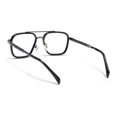 Voyage Black & Grey Wayfarer Eyeglasses for Men & Women (98002MG5271-C1)
