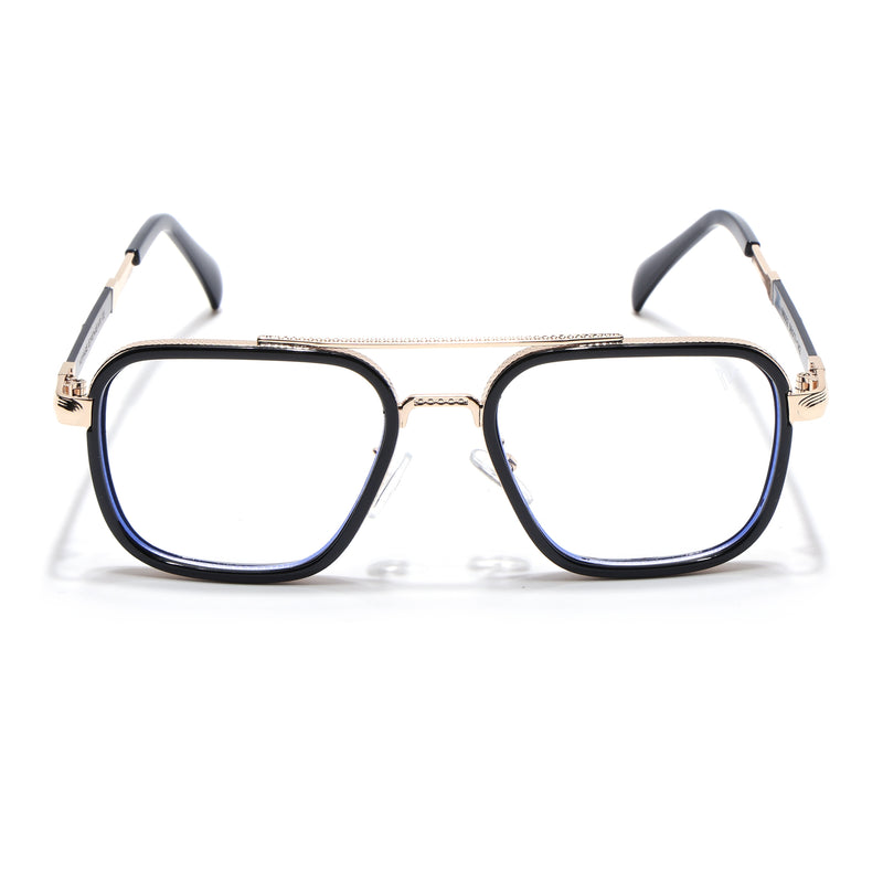 Voyage Black & Golden Wayfarer Eyeglasses for Men & Women (98002MG5272-C2)